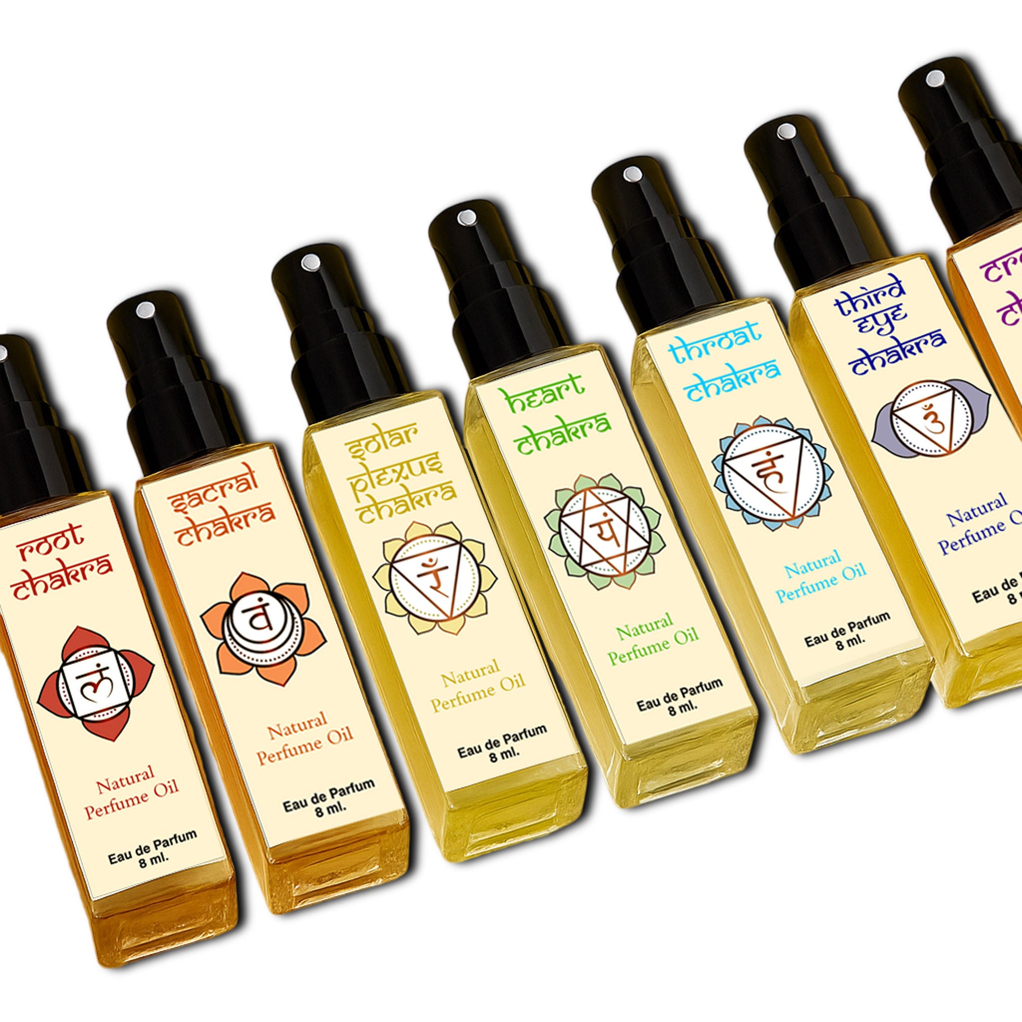 The Divine Chakra (Fresh, 8 ml. Pack of 7 Spray Perfumes)