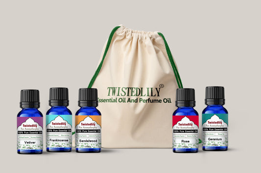 Pure Combo Of 5 Essential oil For Hair & Skin Natural Therapeutic Grade & Undiluted Oil