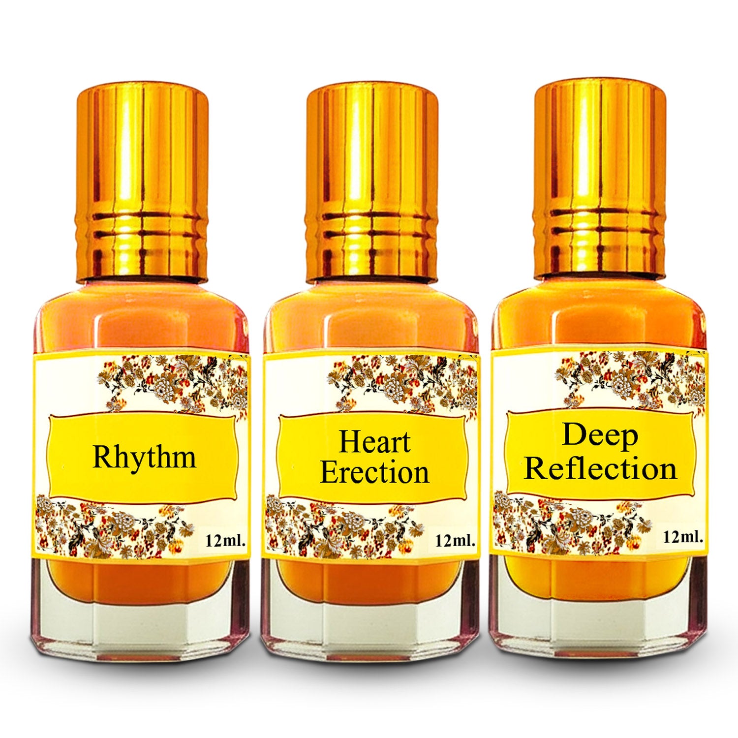 Exclusive Combo Pack of 3 ( Rhythm, Heart Erection and Deep Reflection Perfume Oils)