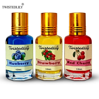 Combo Pack of 3 (Blueberry, Strawberry & Red Cherry Perfume Oils)