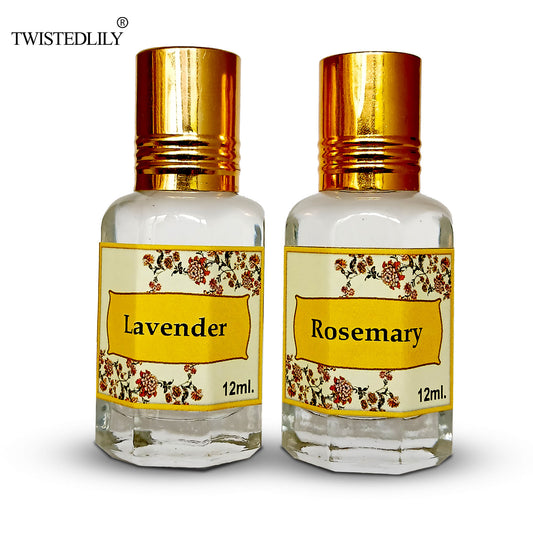 Combo Pack of 2 (Lavender & Rosemary Perfume Oils)