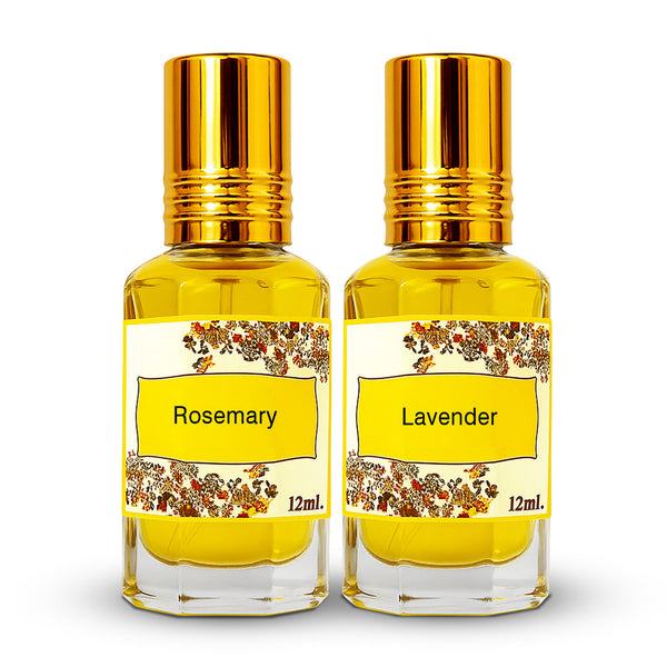 Lavender & Rosemary Perfume Oil Duo | Calming & Uplifting Scent Combo
