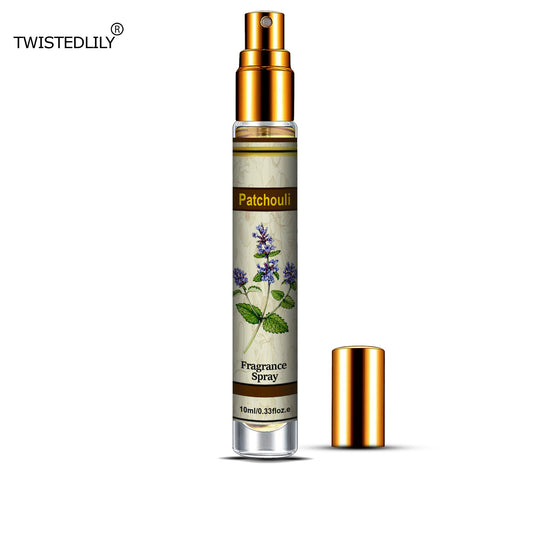 Organic Whispering Winds 10ml. Spray in Tubular Glass Bottle (Scent Patchouli)