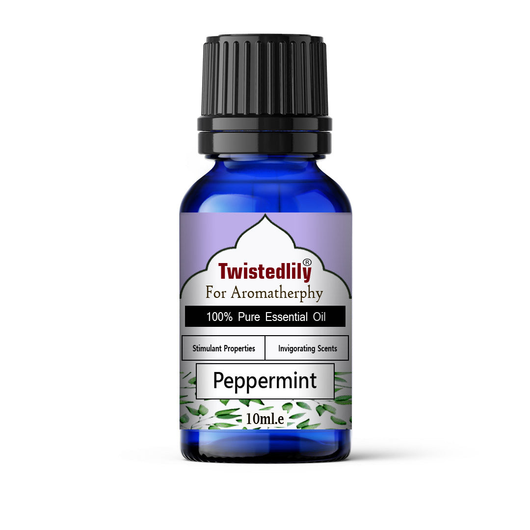 Huile essentielle de menthe poivrée pure - 100 % biologique et rafraîchissante | TWISTEDLILY 