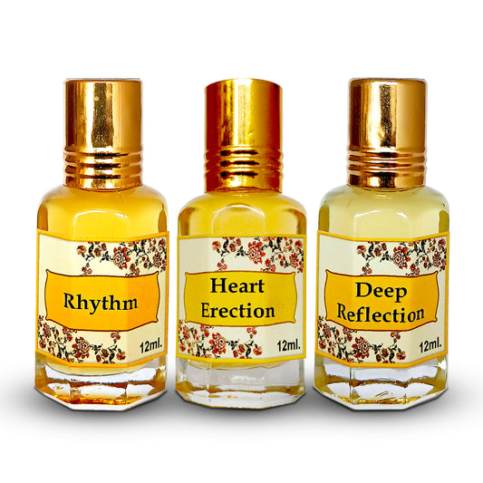 Exclusive Combo Pack of 3 ( Rhythm, Heart Erection and Deep Reflection Perfume Oils)