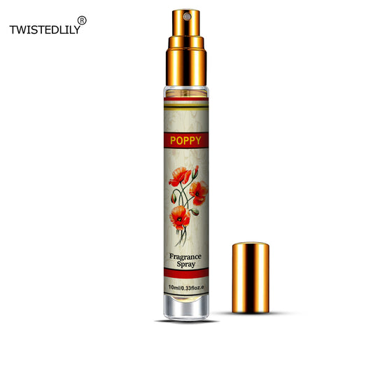 Organic Whispering Winds 10ml. Spray in Tubular Glass Bottle (Scent Poppy)