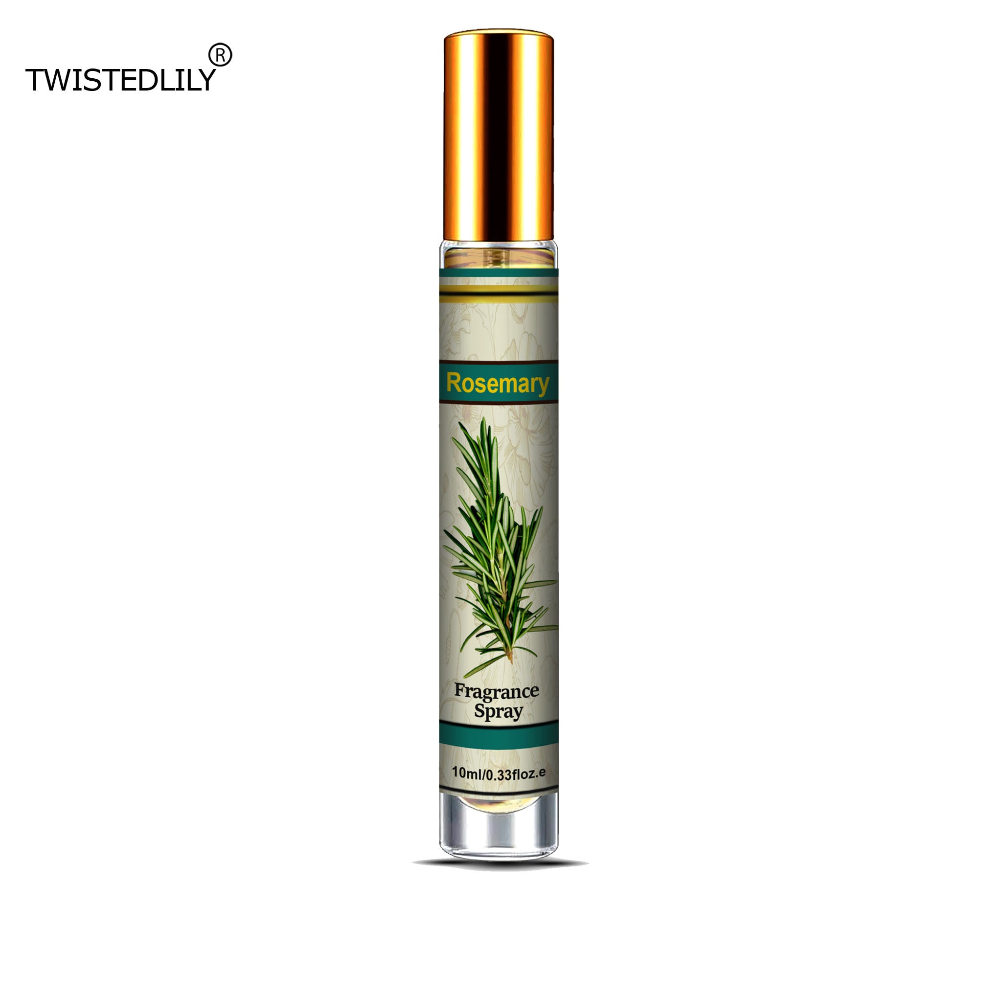 Organic Whispering Winds 10ml. Spray in Tubular Glass Bottle (Scent Rosemary)