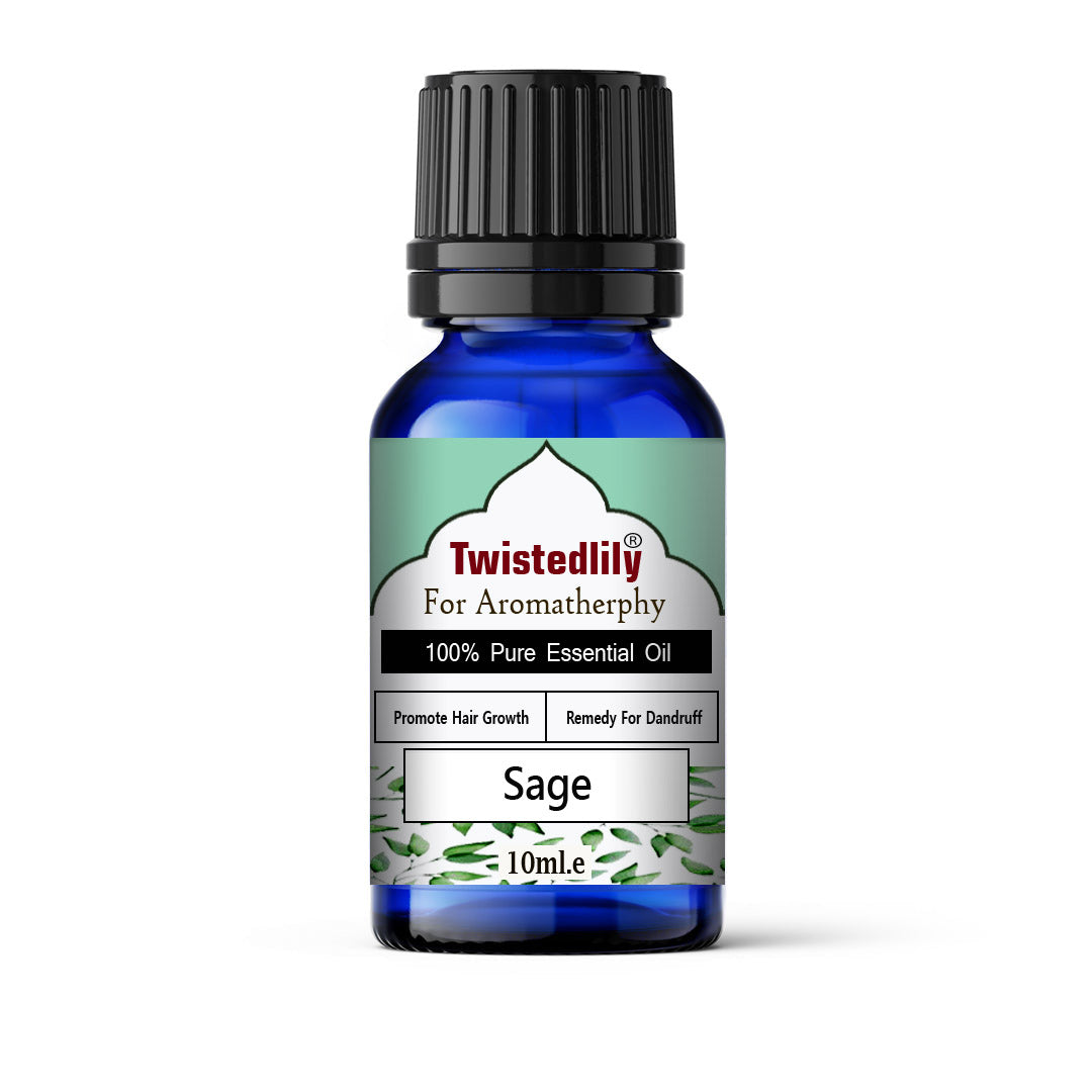 Huile essentielle de sauge pure - 100 % biologique et purifiante | TWISTEDLILY