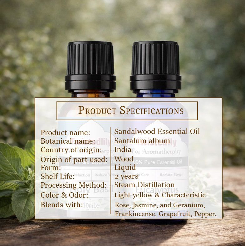 Pure Sandalwood Essential Oil - 100% Organic | TWISTEDLILY