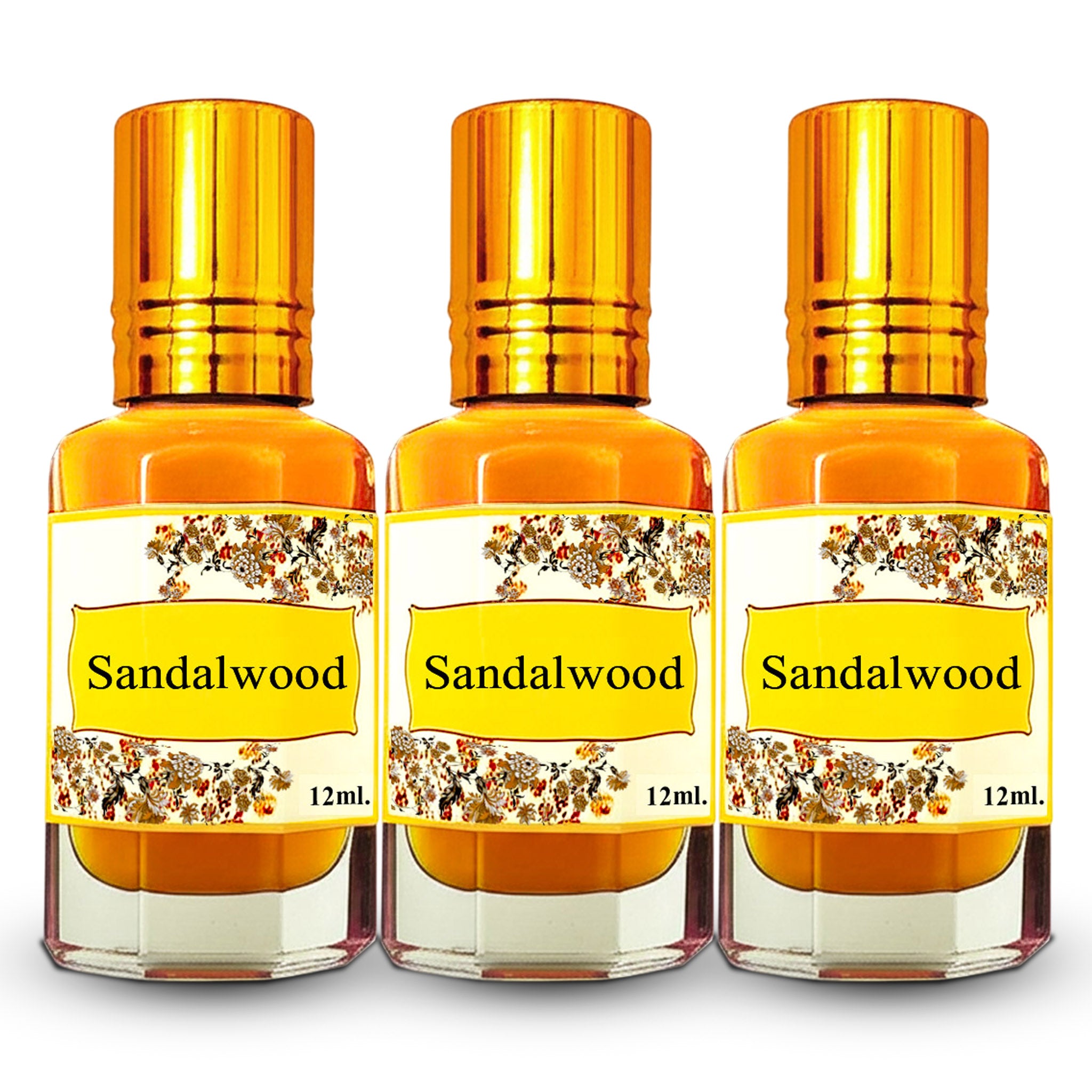 Sandalwood Perfume Oil 12ml.x36ml. (Combo Pack of 3)
