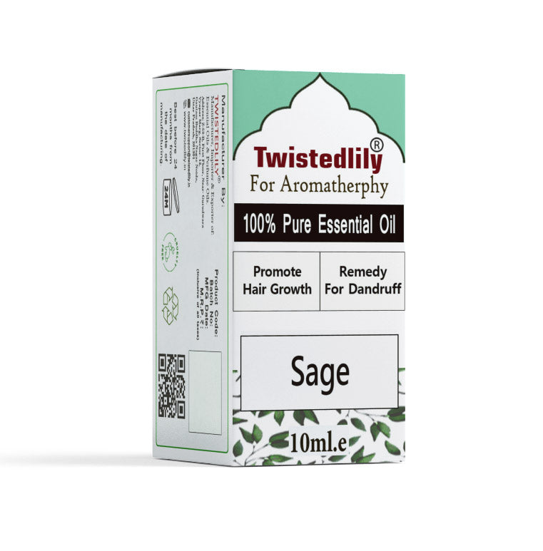 Huile essentielle de sauge pure - 100 % biologique et purifiante | TWISTEDLILY