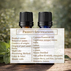 Huile essentielle de cyprès pure - 100 % rafraîchissante et boisée | TWISTEDLILY
