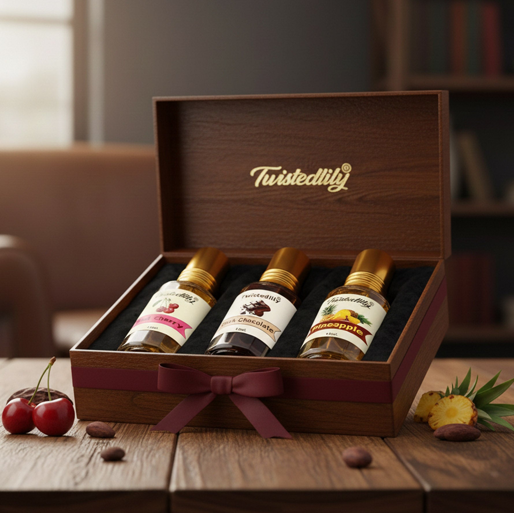 The Trio Collection: Red Cherry, Pineapple, & Dark Chocolate Perfume Oils