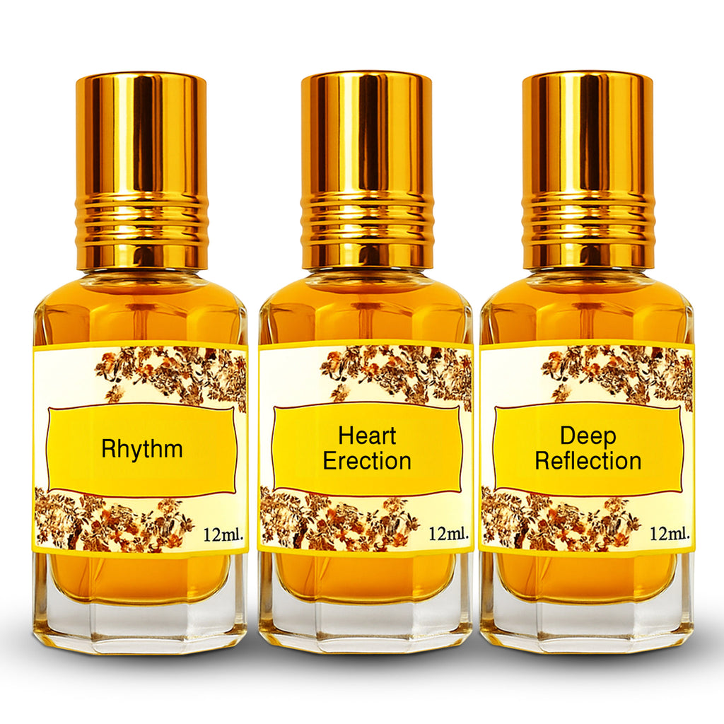 Exclusive Combo Pack of 3 ( Rhythm, Heart Erection and Deep Reflection Perfume Oils)