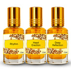 Exclusive Combo Pack of 3 ( Rhythm, Heart Erection and Deep Reflection Perfume Oils)