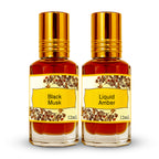 Black Musk & Liquid Amber Perfume Oils Gift Set