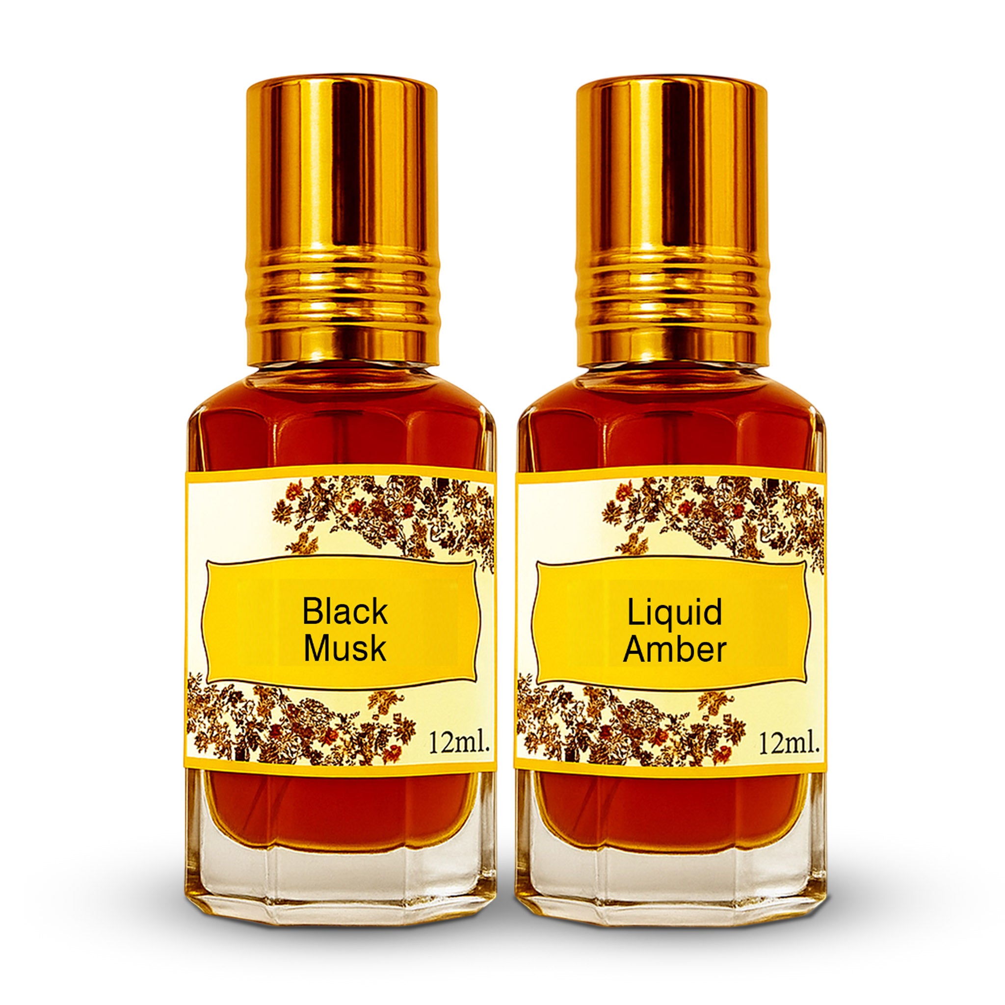 Black Musk & Liquid Amber Perfume Oils Gift Set