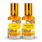 Lotus & Night Blooming Jasmine Perfume Oil Gift Set