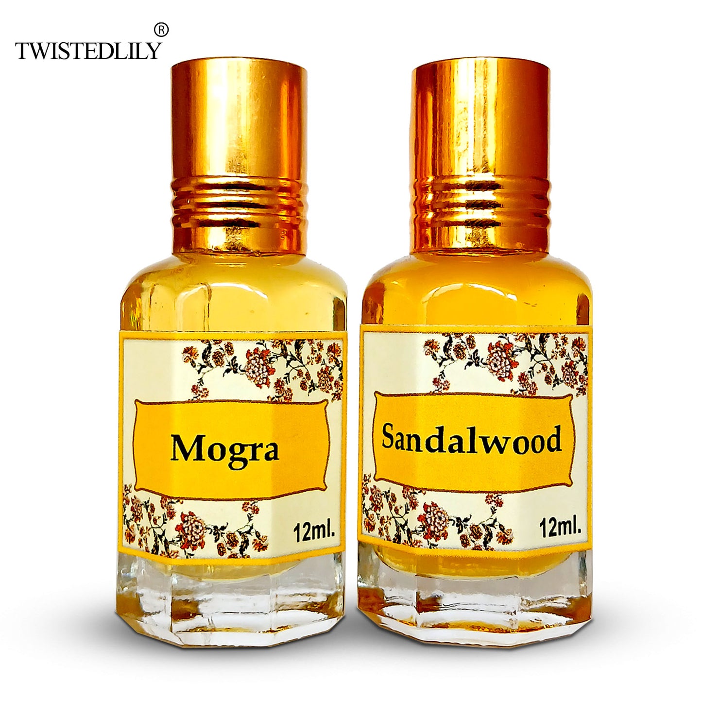 Combo Pack of 2 (Mogra & Sandalwood Perfume Oils)