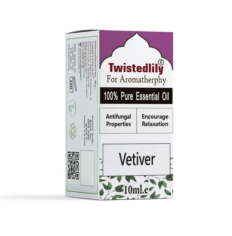 Huile essentielle de vétiver pure - 100 % biologique | TWISTEDLILY