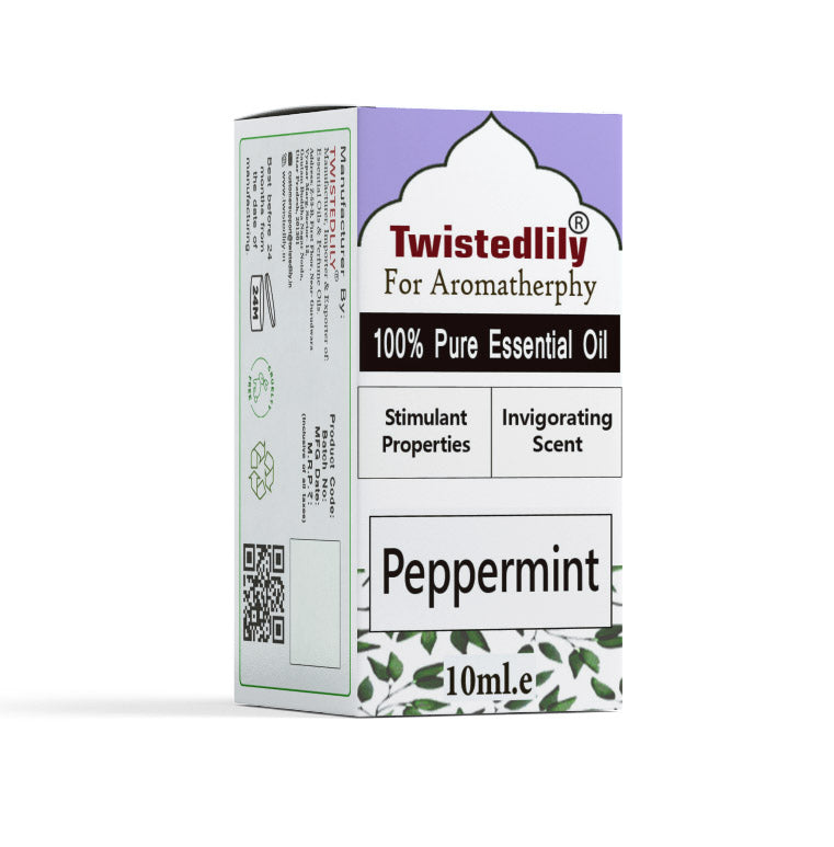 Huile essentielle de menthe poivrée pure - 100 % biologique et rafraîchissante | TWISTEDLILY 