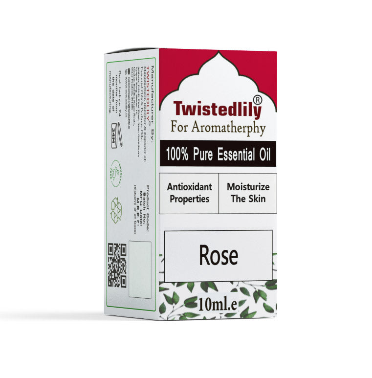 Huile essentielle de rose pure - 100 % Rosa Damascena | TWISTEDLILY