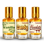 Sweet Gourmand Perfume Oil Set: Vanilla, Candy & Chocolate | TWISTEDLILY