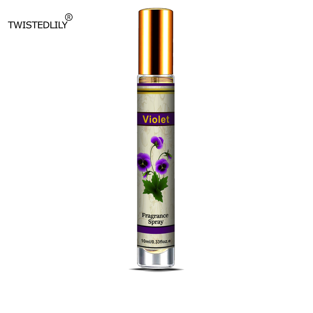 Organic Whispering Winds 10ml. Spray in Tubular Glass Bottle (Scent Violet)