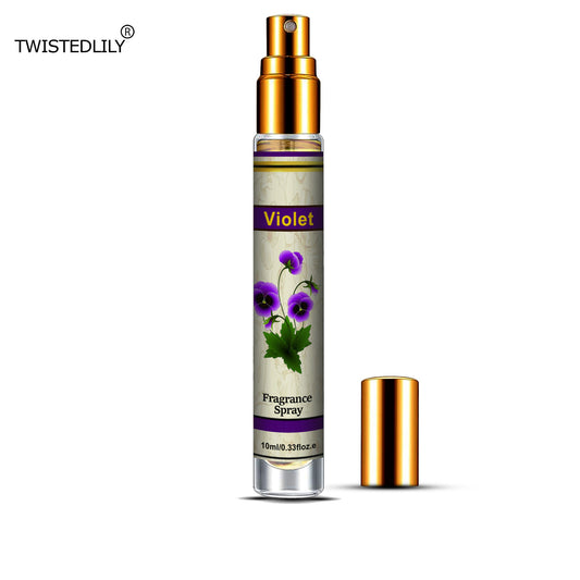 Organic Whispering Winds 10ml. Spray in Tubular Glass Bottle (Scent Violet)